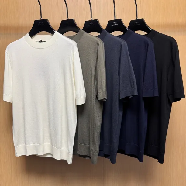 【爵派尔纯羊毛】黄金超细羊毛sk507新款男士纯色秋冬针织短袖