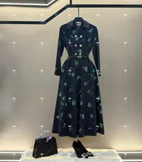 春夏丨设计师轻奢法式印花女士连衣裙 GS-57391