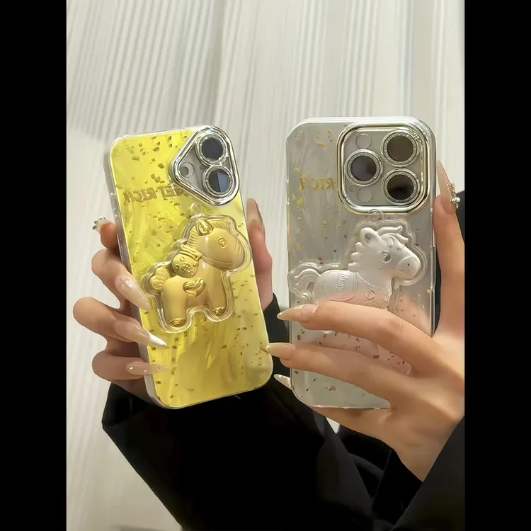 马上有钱适用苹果17华为p70vivo小米15oppo银色精孔羽纱手机壳