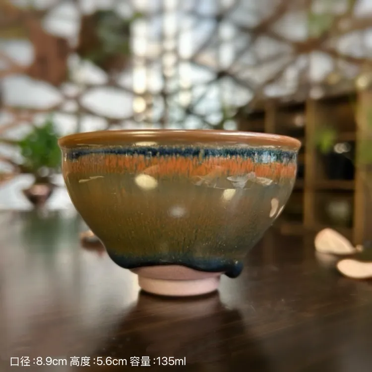 【贵稀堂】龙窑柴烧 建窑建盏纯手工主人杯束口送礼佳品陶瓷茶杯