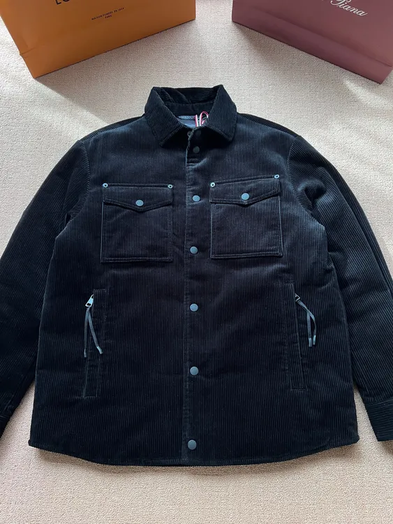 【大凯精选】蒙口同款 灯芯绒男士冬季轻奢保暖羽绒服夹克