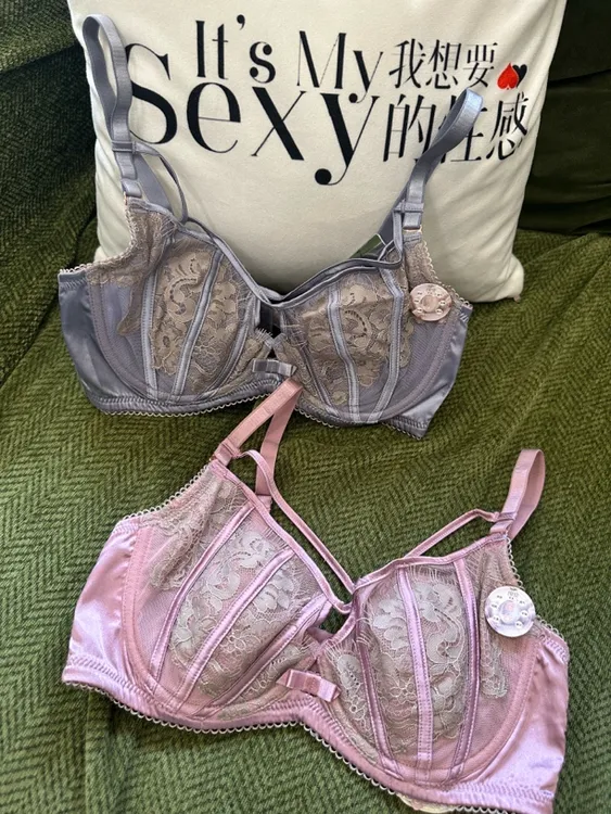 锋燕薄杯聚拢甜美风青年女性文胸女士内衣桑蚕丝舒适文胸罩蕾丝