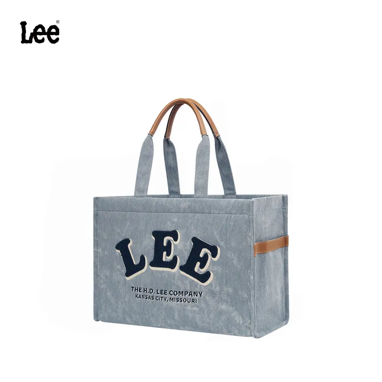 Lee【大号学院系列】托特雪花牛仔夏天单肩包大容量爆款百搭包