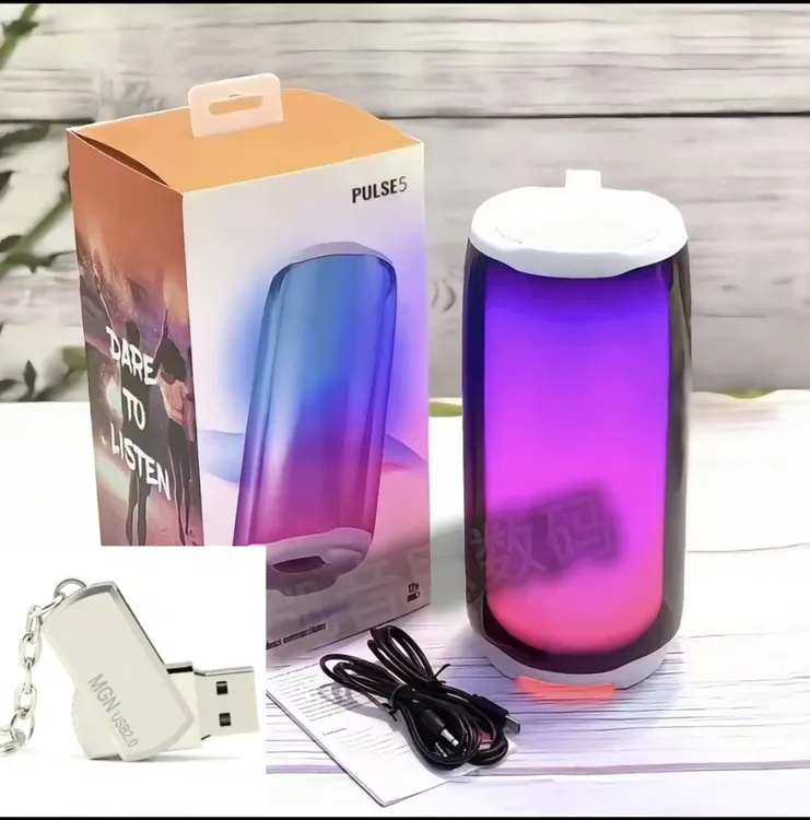 凯音思新款脉动PLUSE5mini蓝牙音箱创意礼品彩灯桌面插卡低音炮