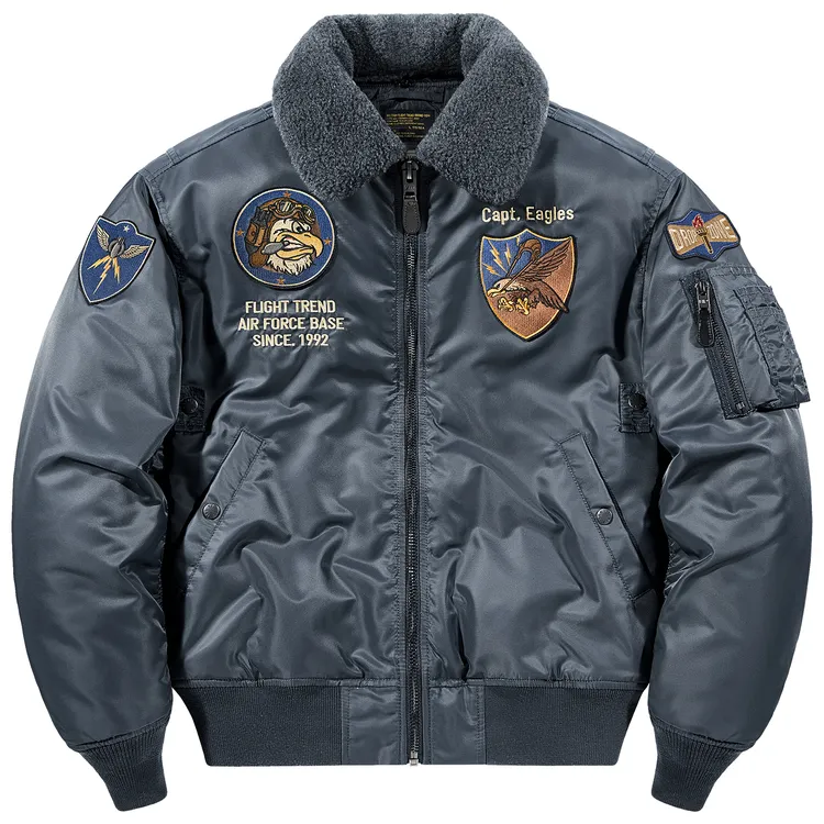 VIP加厚棉衣男冬季飞行夹克仿羊羔绒可脱卸毛领棉服美式复古外套