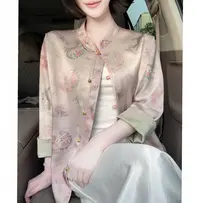 【棠枝词意】双面穿新中式防晒显白上衣气质盘扣女装长袖宽松外套