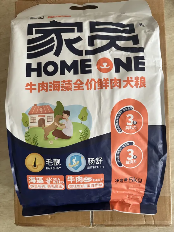 心粮家员系列全价全犬期狗粮牛肉海藻配方美毛健体