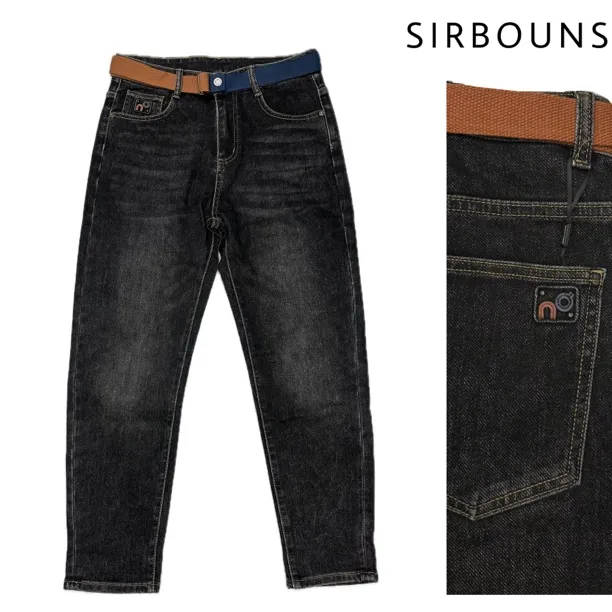 【树邦实体】秋冬新款洗水黑灰微锥小直筒男士百搭弹力牛仔长裤Z890