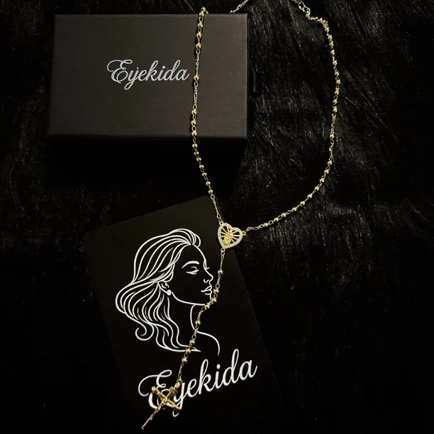 铜合金锆石项链 Eyekida欧美风小众耶稣项链