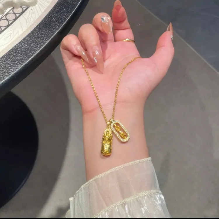 铜合金吊坠  新中式项链女气质百搭时尚精致小众轻奢