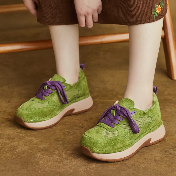 脚感巨好网红自留款2025春夏透气舒适运动彩色跑步老爹鞋女鞋