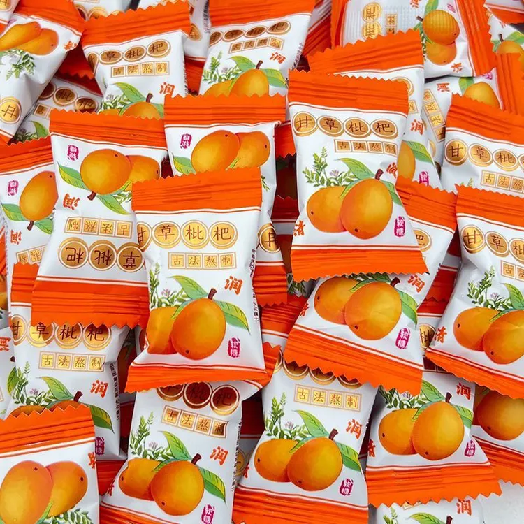 甘草枇杷润喉爆浆软糖含罗汉果胖大海休闲零食