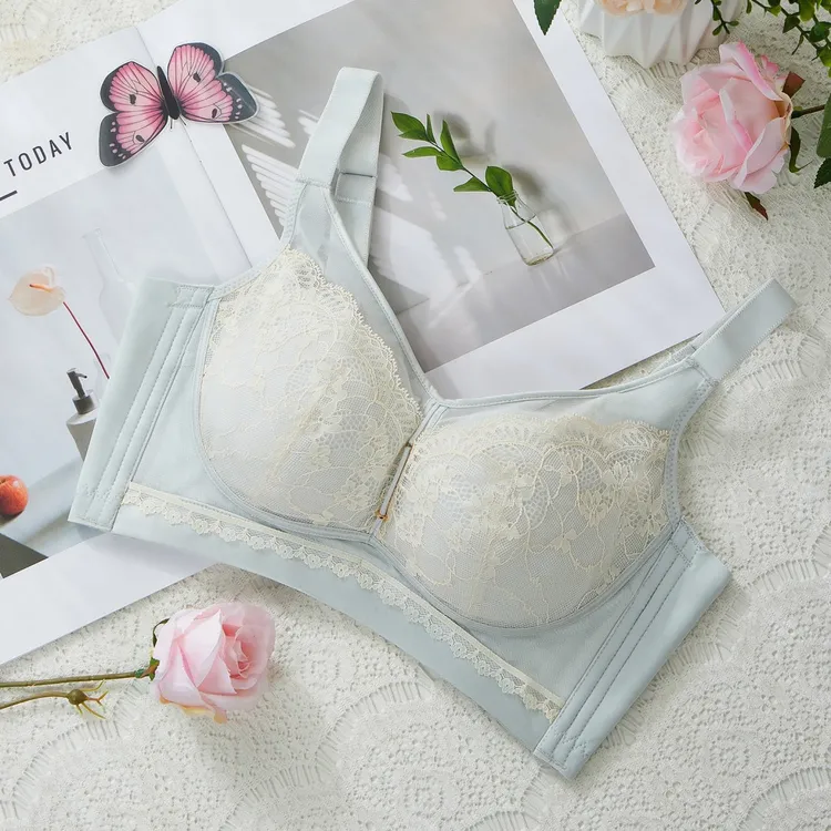 B杯无钢圈文胸女款舒适透气聚拢侧收防走光收副乳