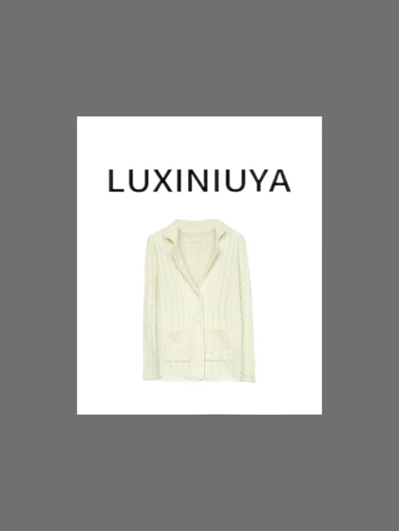 【LUXINIUYA】至尊版本！100山羊绒超重工麻花结开衫外套#QDS084