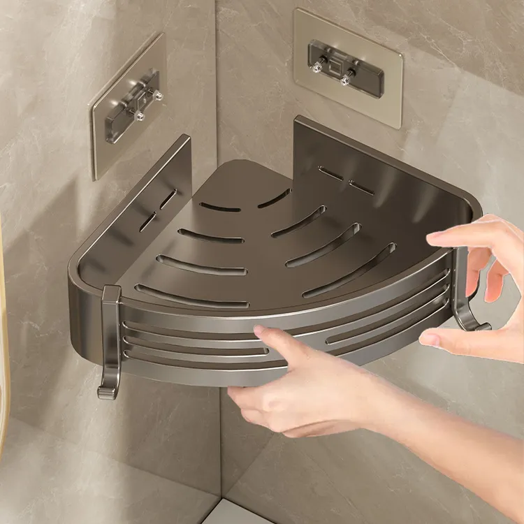 浴室置物架三角架卫生间专用墙角转角三角篮洗浴厕所免打孔洗手间