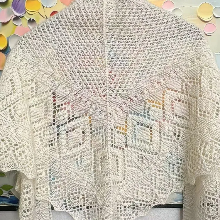 豆芽家➕棒针款设得兰系列披肩《米瑞尔达》