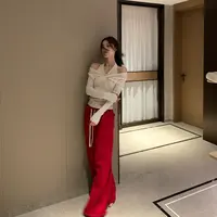 【松弛暖暖糯米裤】一条过冬懒人裤 加绒休闲裤女阔腿长裤卫裤