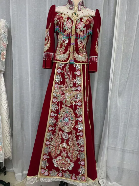 重工秀禾服婚服2025新款结婚嫁衣高级感显瘦中式新娘服爆款龙凤