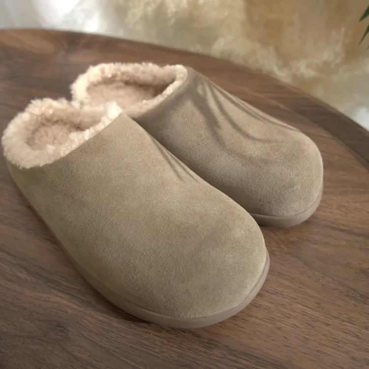 【爆款半包小土豆】桑坡真皮毛勃肯鞋软底加绒保暖棉秋冬防滑一脚蹬