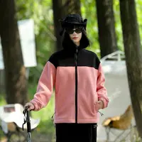 2509232北系奥粒绒拼接立领外套女宽松百搭休闲25早秋新款