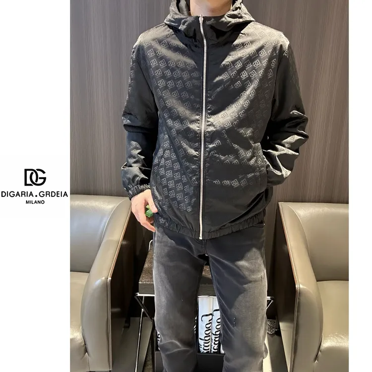 299 迪噶雅DG/25秋冬新款男士时尚提花定制面料双面棉衣夹克外套