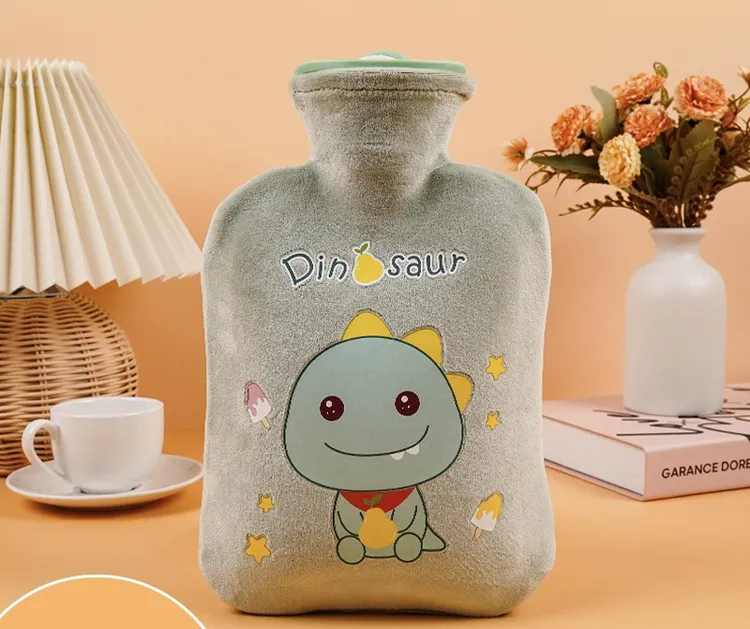 冬季可爱卡通短毛绒加厚可注水暖水袋