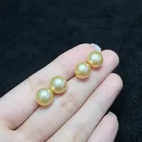 【小北珠宝】18K金海水珍珠耳钉约9mm+【多样性发一件】27-WJ19X62