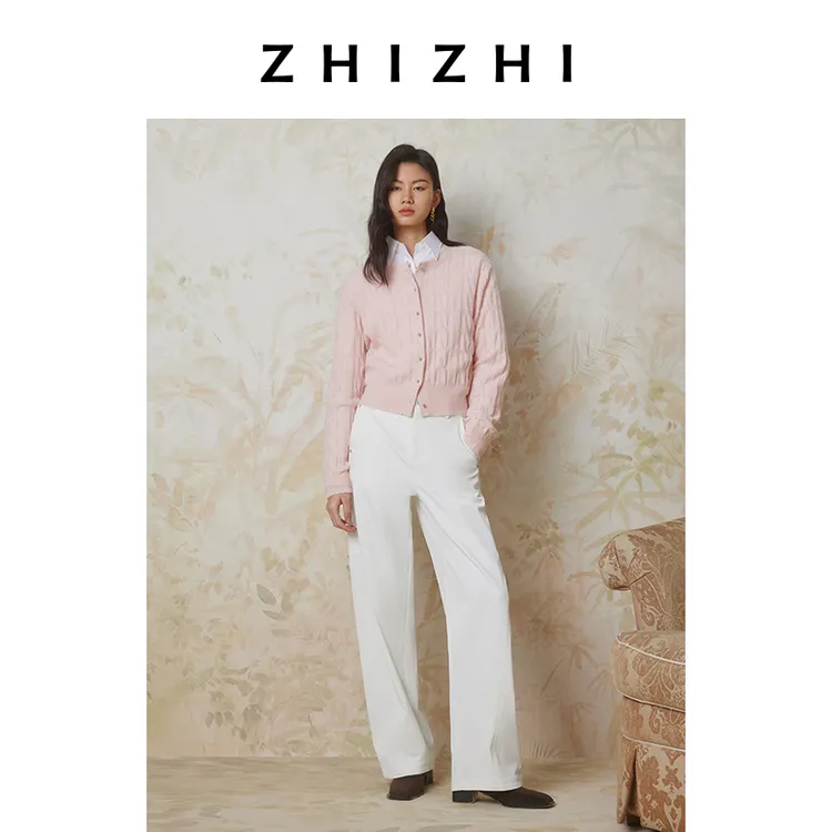 致知 月边娇 羊毛羊绒秋季新款2025年百搭高级感ZZ2ESKG0032