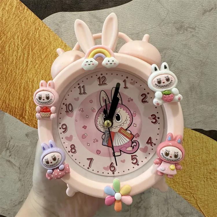 网红儿童闹钟学生专用起床叫醒神器新款卧室桌面台钟可爱摆台时钟