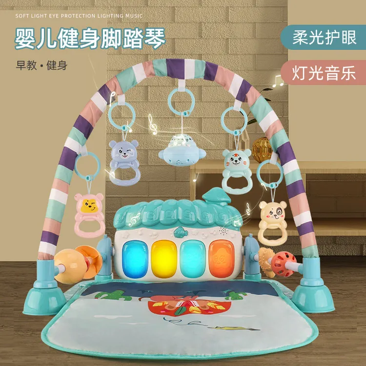 新生儿多功能钢琴游戏垫0-36个婴儿健身架宝宝音乐脚踏琴早教玩具