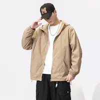 2025男士夏季连帽薄款凉感速干防晒户外宽松工装夹克休闲运动百搭