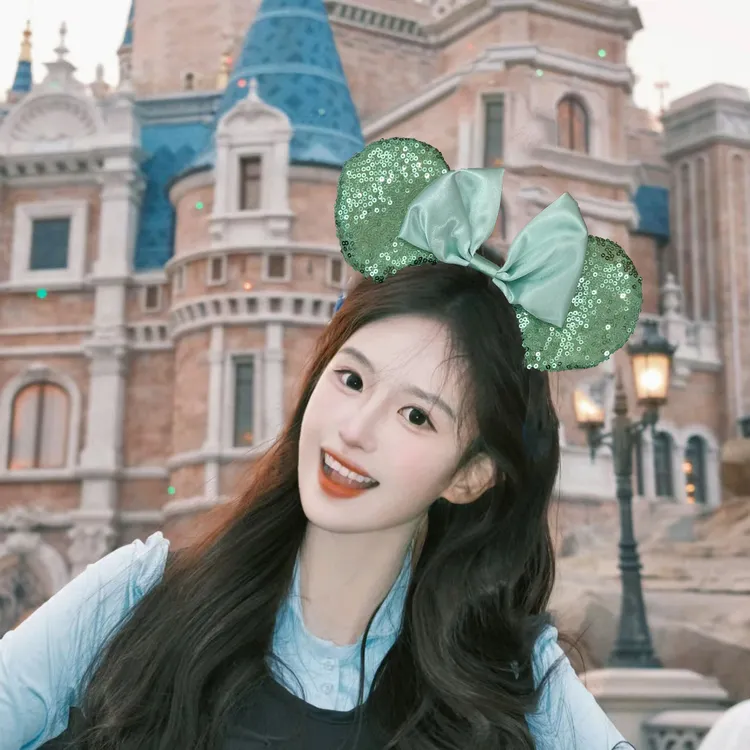 超大蝴蝶结头饰适用迪士尼发箍迪斯尼款游玩发款箍发饰粉色头箍女