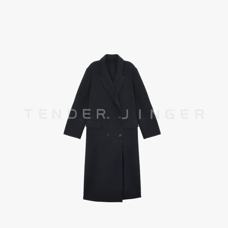 Tender Jinger｜线下专供 西装领羊驼毛混纺长款大衣T54CH50347