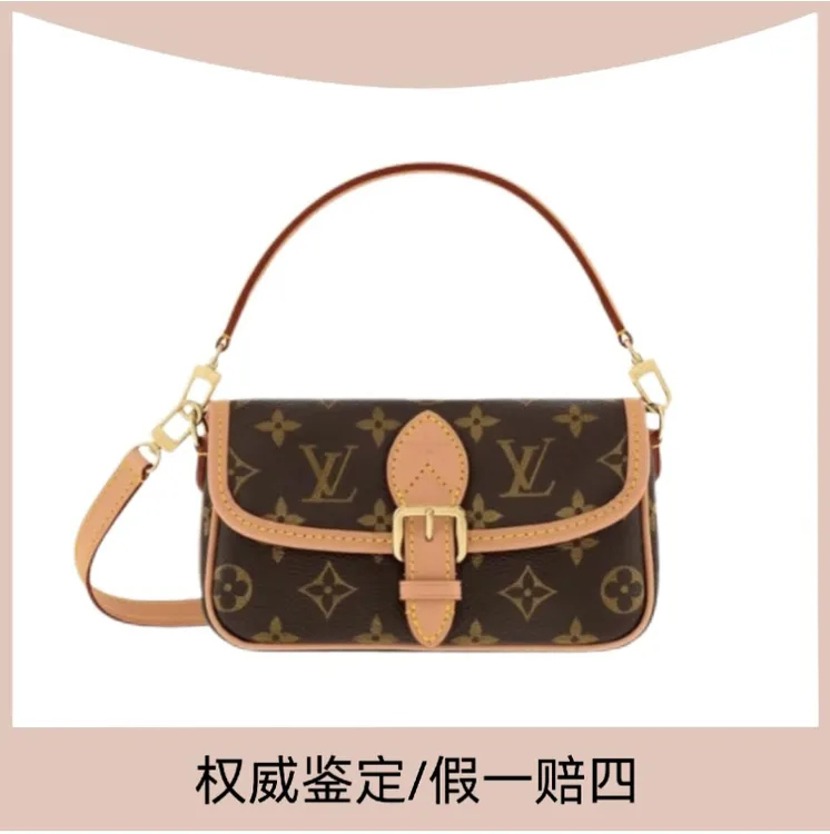 99新 LouisVuitton/路易威登 二奢包包老花法棍nano单肩斜挎邮差
