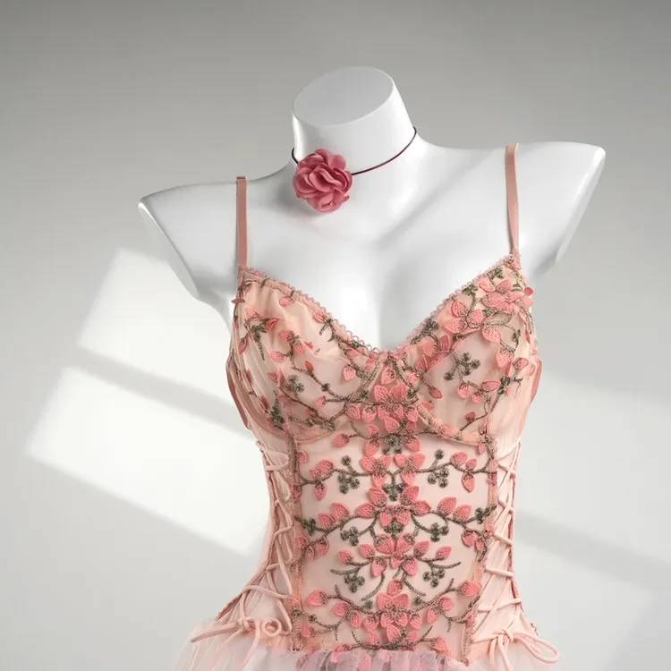 杏花舞【90-210斤】大码镂空性感吊带睡衣女款爆款2025新款女大睡衣