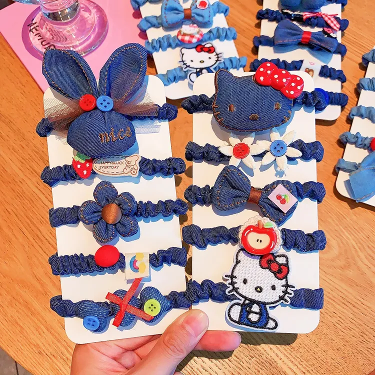 扎马发圈头绳卡通编织小女孩不伤发扎头发宝宝女童尾皮筋发绳发饰