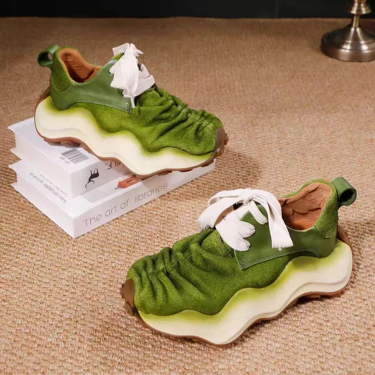 新品高端厚底时尚休闲鞋复古风透气四季通用复古鞋