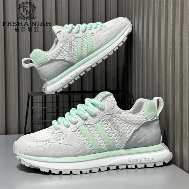 法莎尼亚老爹鞋男2025新款低帮透气鞋子男款夏季网面运动休闲男鞋