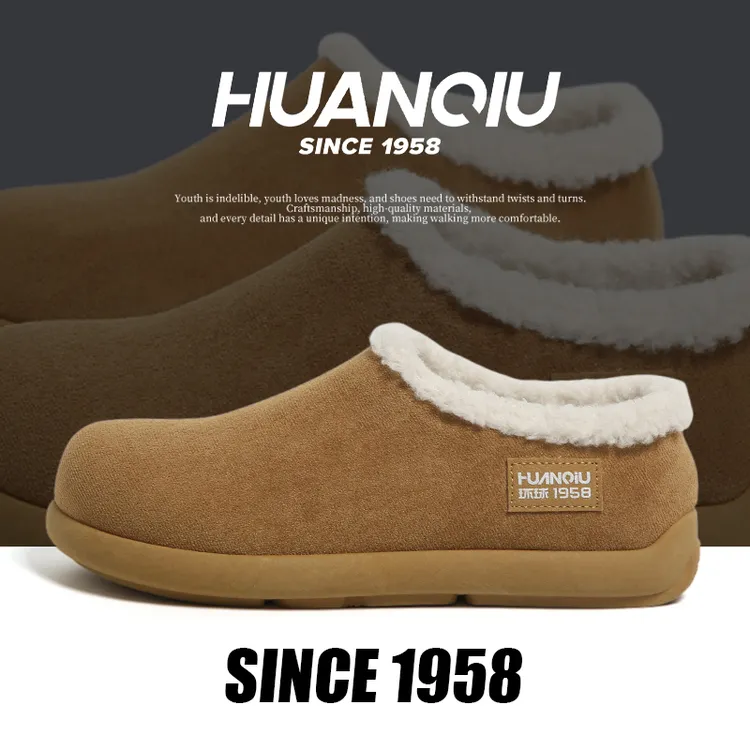 环球加绒加厚棉鞋男款2025冬季新款全包外穿勃肯鞋保暖软底雪地靴