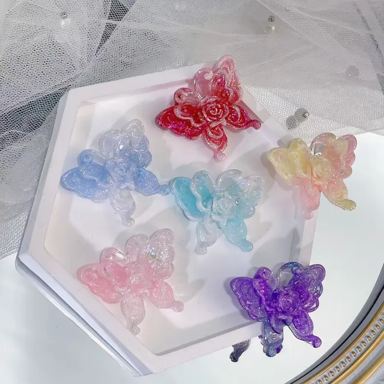 「扎染大手搓玫瑰 」手工DIY饰品奶油胶手机壳发饰冰箱贴树脂花配件