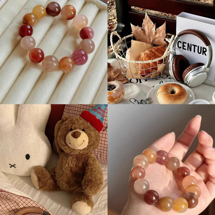 铜合金手链 高饱和秋日氛围感多宝手串女贵气感轻奢显白手链配饰