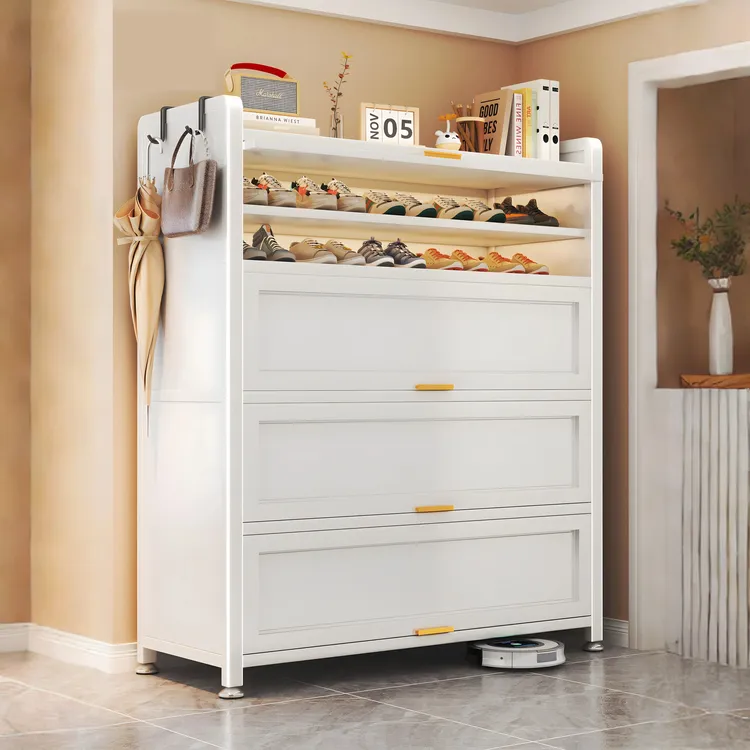 钢制鞋柜家用门口多层室内大容量玄关入户门后防尘铁艺收纳鞋架子