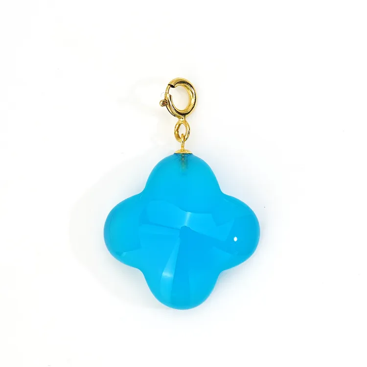 【天空】(现)18K金玛瑙四叶草吊坠45317