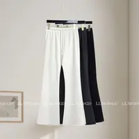 柔绒锁温 松紧抽绳设计冬季时尚百搭羊毛垂感显瘦直筒裤XR-263506