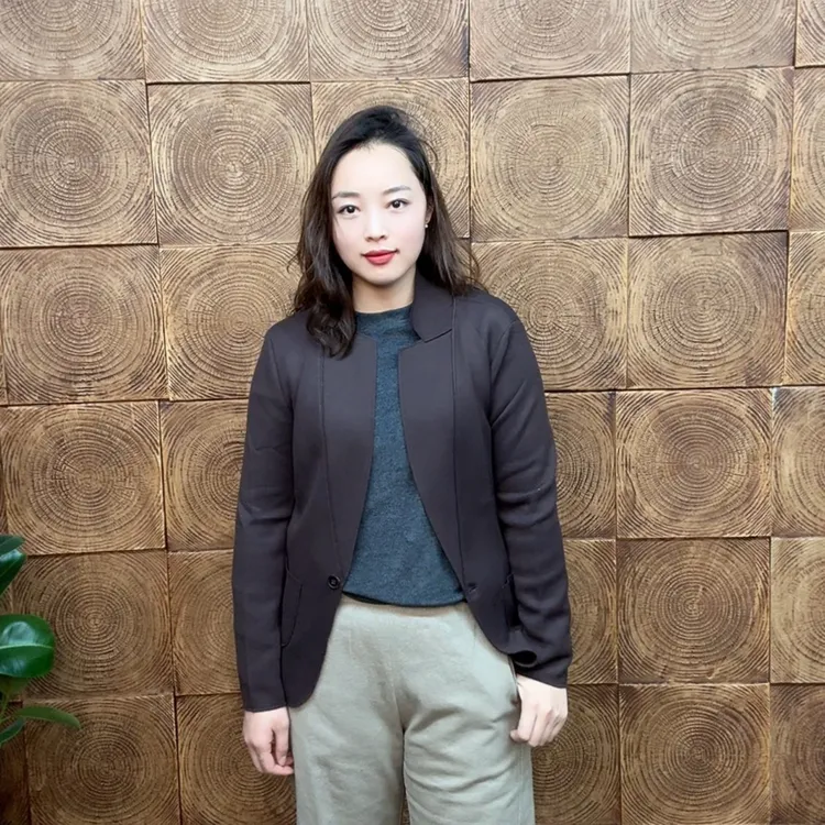 《坤家严选》菲玛掂251725秋冬季V领棉感时尚百搭西服外套