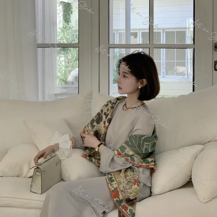 【100醋酸黑标】慵懒腔调光感斜裁完美腰线上衣半裙套装w1846p2a