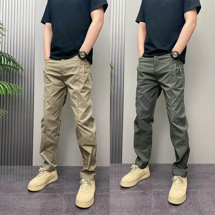 2025秋季男士休闲裤潮流百搭小脚裤美式黑色潮牌修身束脚哈伦裤子
