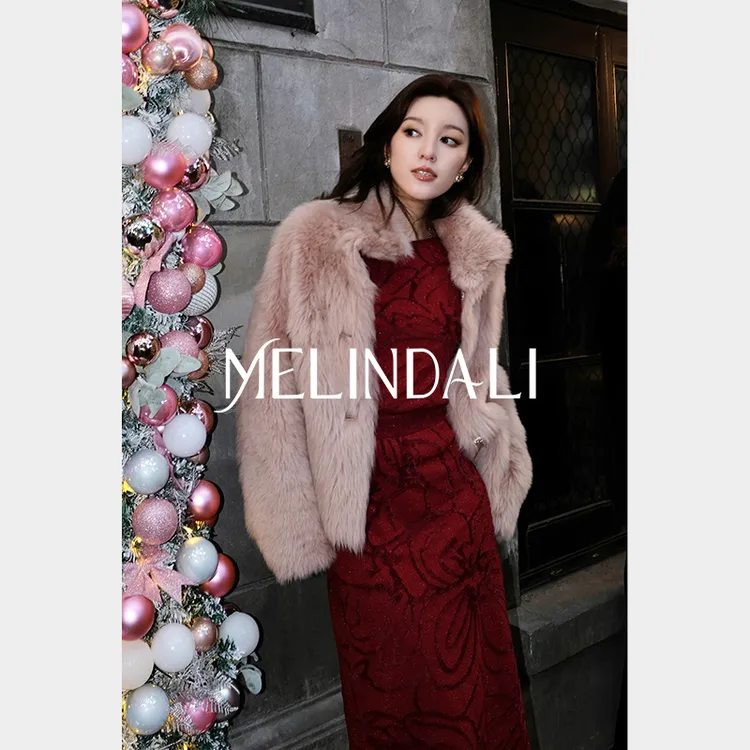 Melinda Li【奶油托卡】意大利进口托斯卡纳羊皮毛一体定染皮草外套