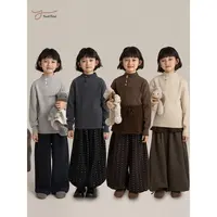YOEHYAUL/幼悠 冬壹波 CD1998 软弹不紧绷 异形扣 半高领套头毛衣