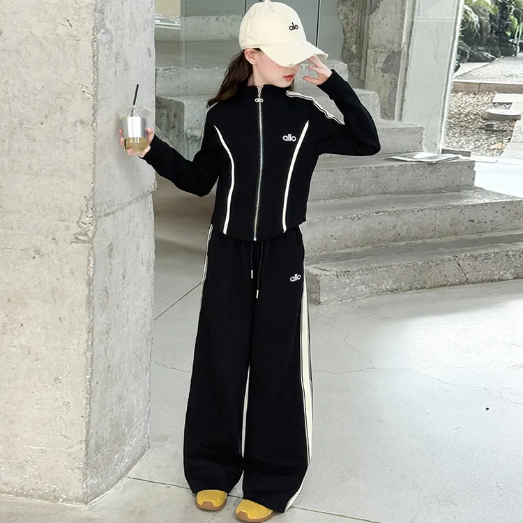 女童运动套装春秋2025新款儿童早秋休闲洋气时髦女大童秋装两件套